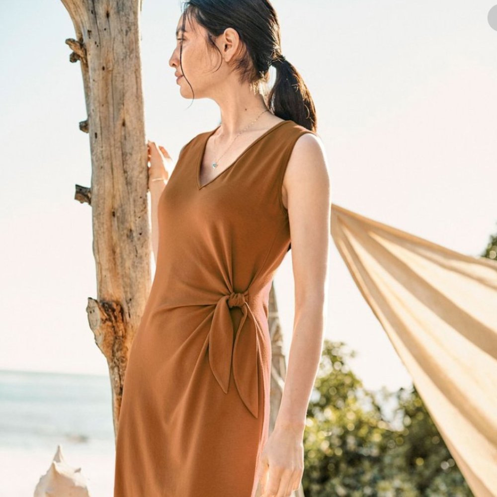 Amour Vert Cornelia Midi Dress Almond - S